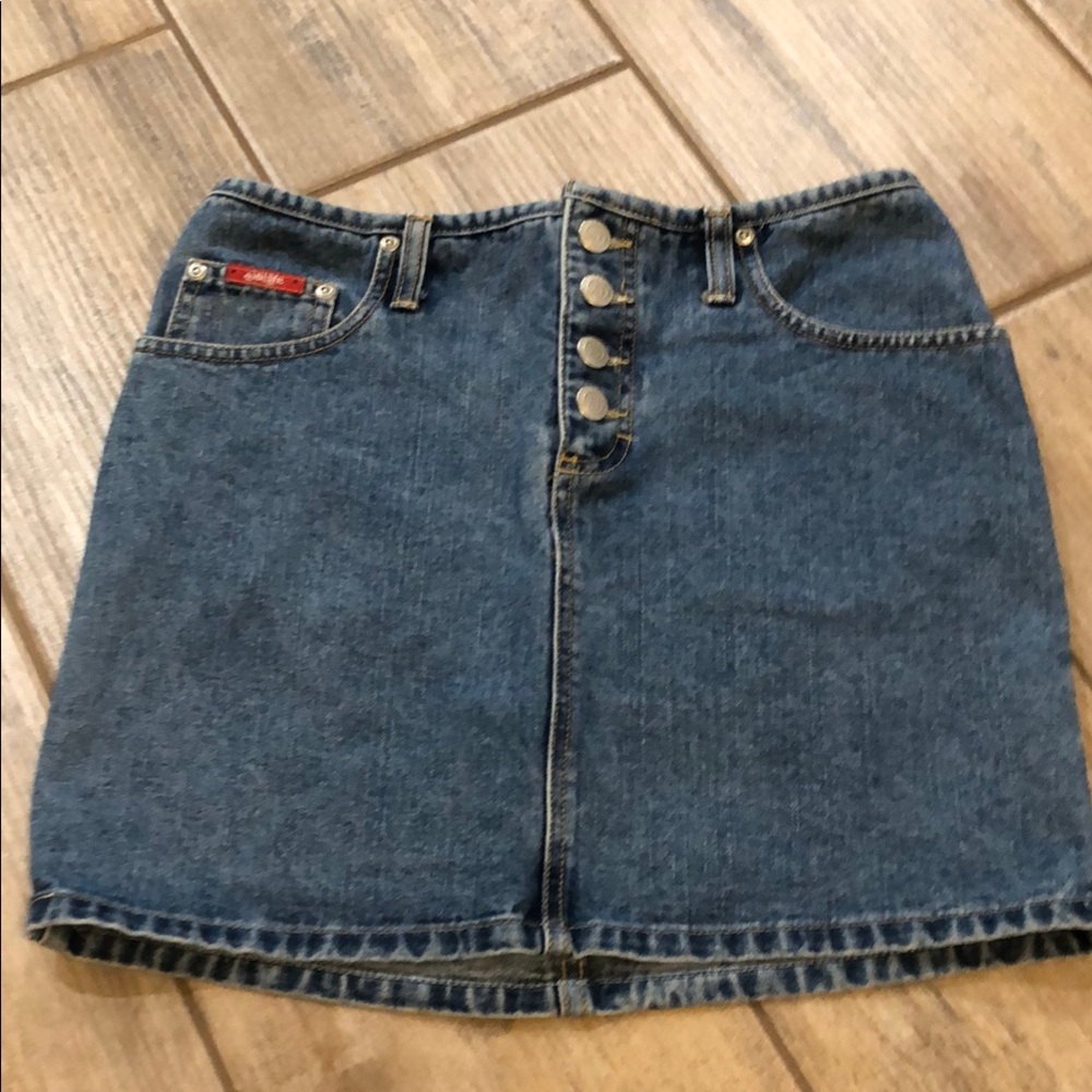 Blue Silver Mini Pencil Skirt Casual